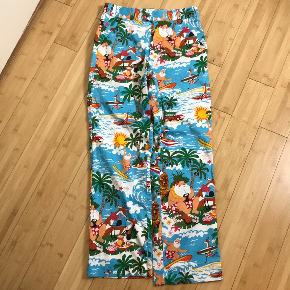 Loudmouth Golf Surfing Santa Golf Pants 26xUF - Picture 2 of 11